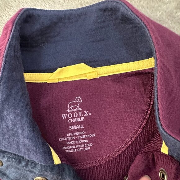 WoolX Charlie Pullover Sweater Women's SMALL Winter Berry Merino Blend - Picture 3 of 5